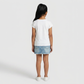 Girls Cotton Crew Neck Graphitee