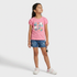 Girls Cotton Crew Neck Graphitee