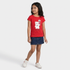 Girls Cotton Crew Neck Graphitee