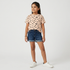 Girls Cotton Crew Neck Graphitee