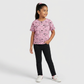 Girls Cotton Crew Neck Graphitee