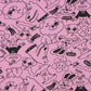 Girls Cotton Crew Neck Graphitee