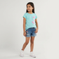 Girls Cotton Crew Neck Graphitee