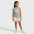 Girls Cotton Crew Neck Graphitee