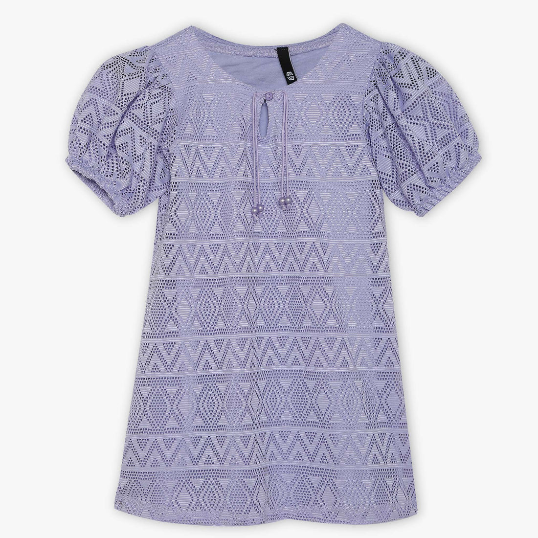 Girls Regular Fit Solid Round Neck Dress
