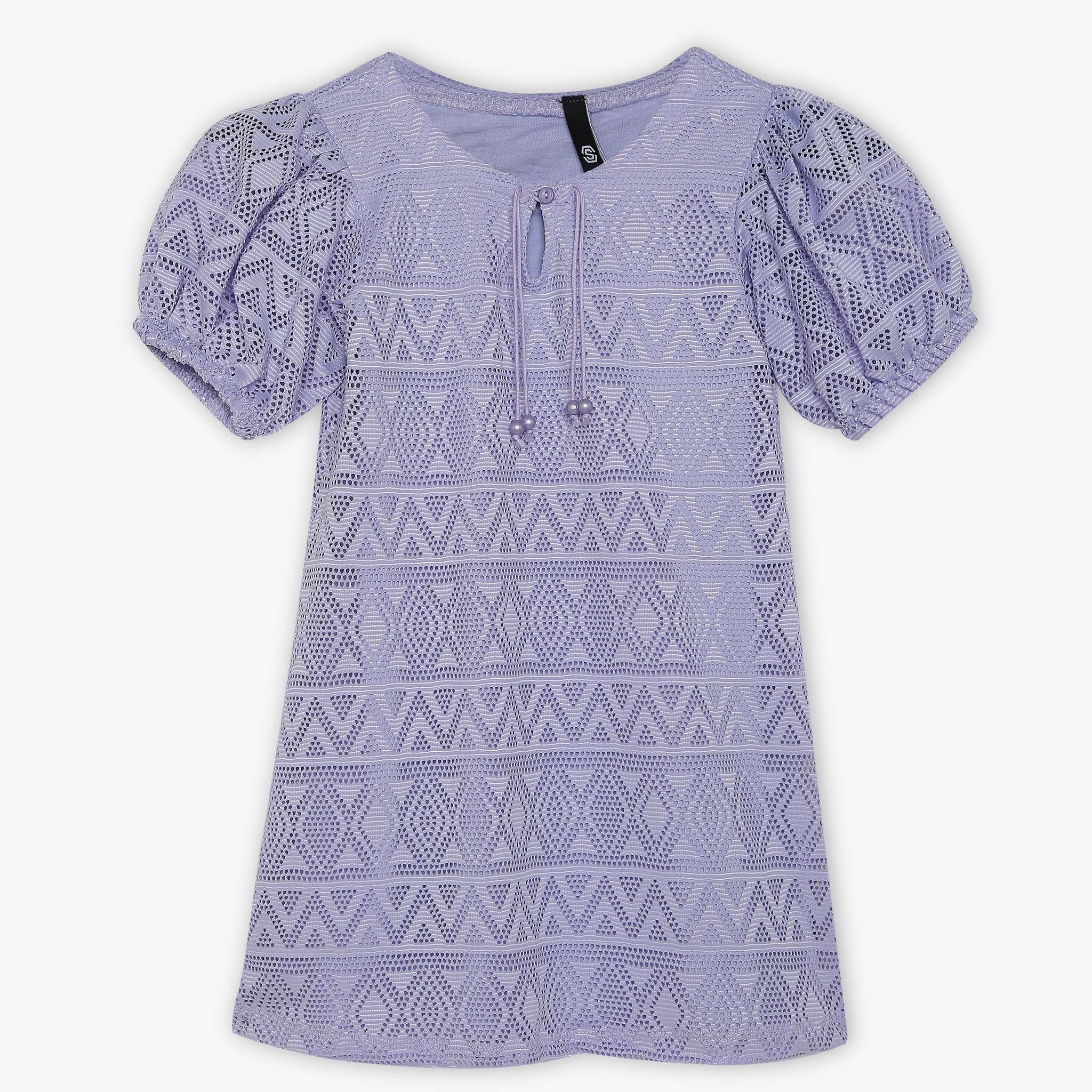 Girls Regular Fit Solid Round Neck Dress