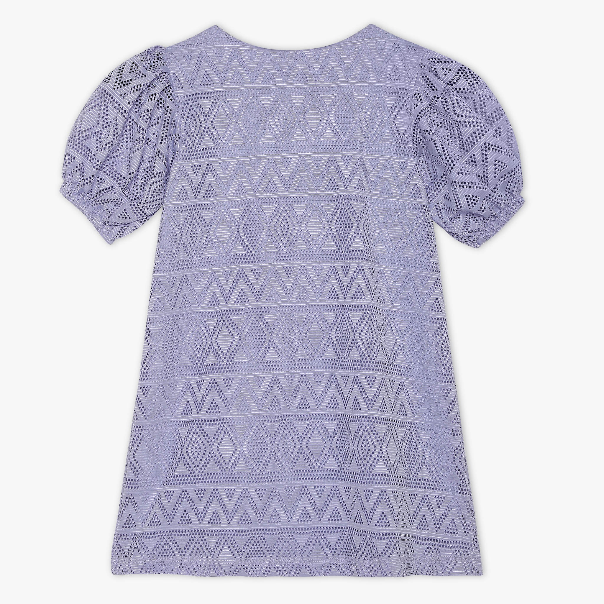 Girls Regular Fit Solid Round Neck Dress