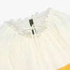 Girls Cut And Sew Knee Length Square Neck Short Sleeve Dress