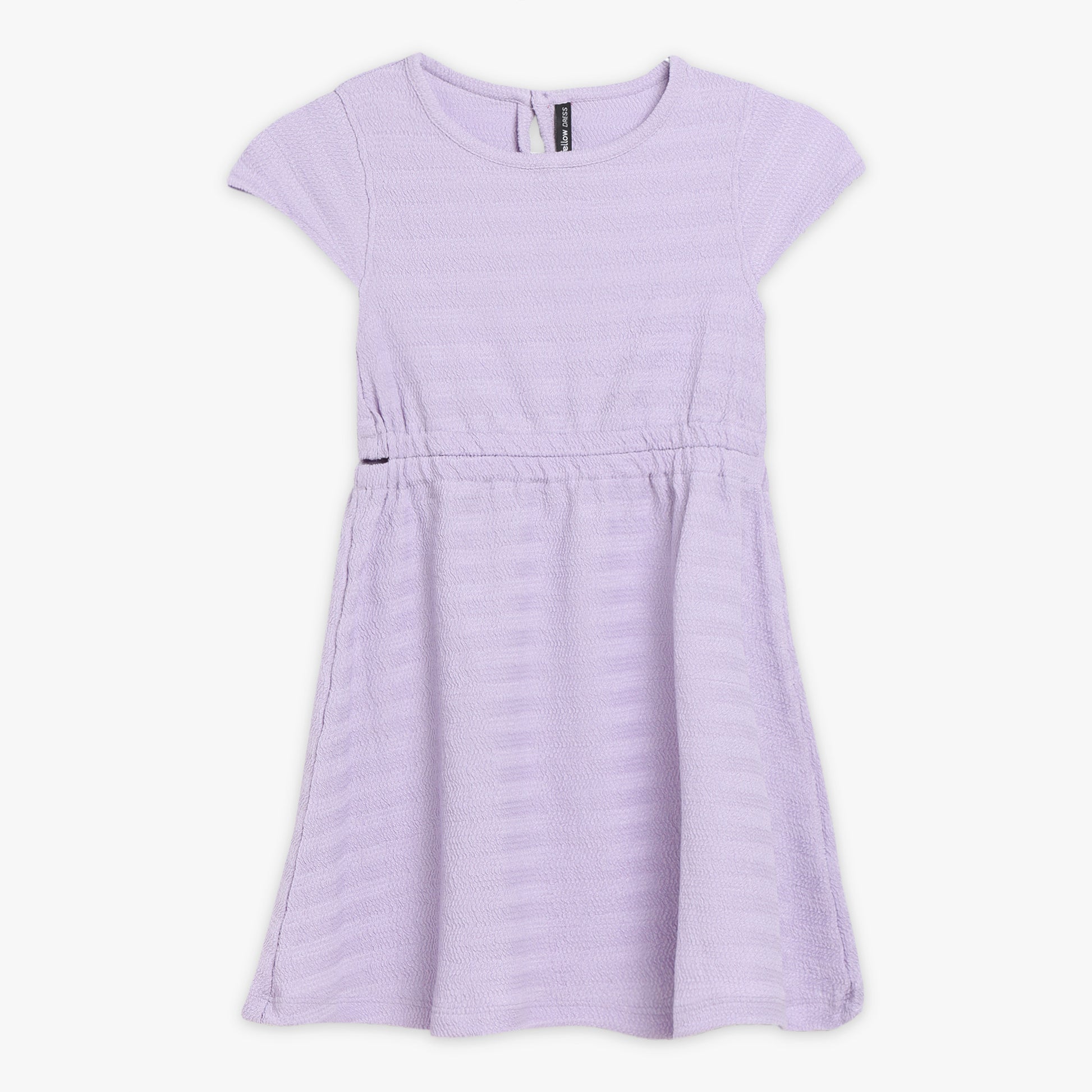 Girls Solid Scoop Neck Dress