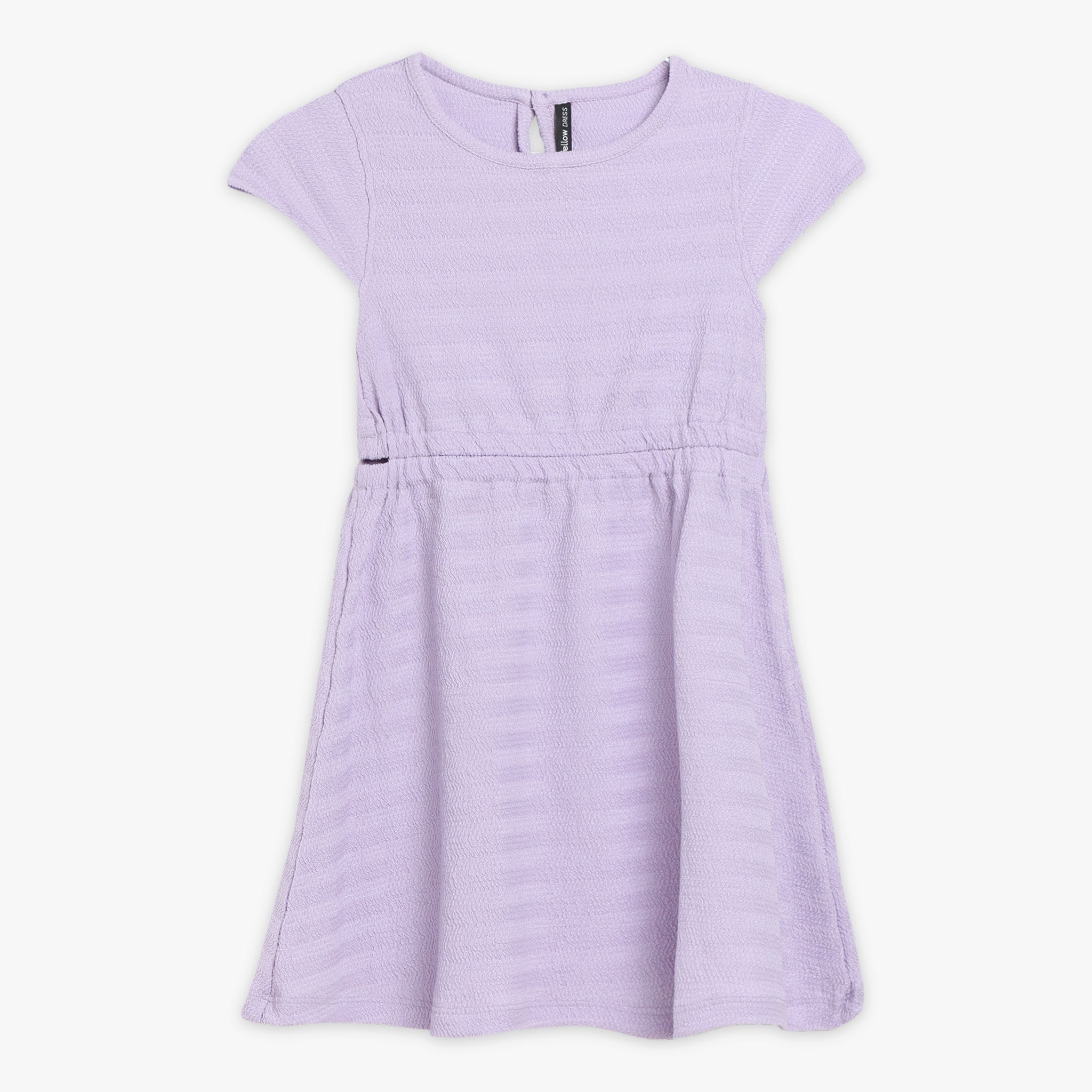 Girls Solid Scoop Neck Dress