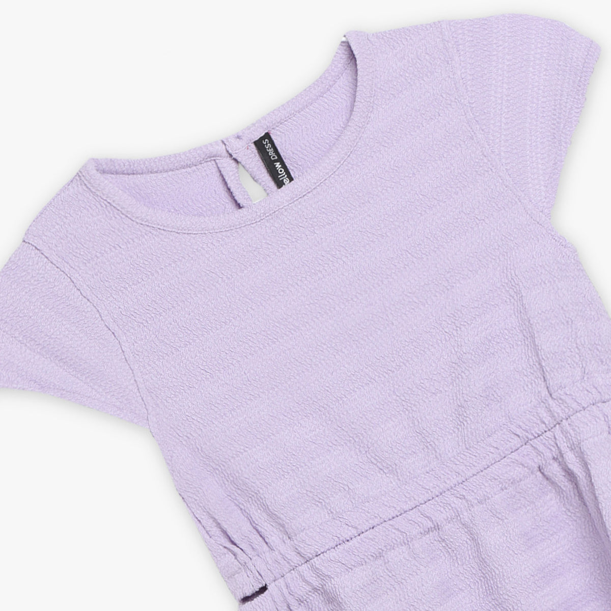 Girls Solid Scoop Neck Dress