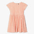 Girls Regular Fit Jacquard Scoop Neck Short Sleeve Dress