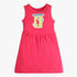Girls Regular Fit Printed Round Neck Dress