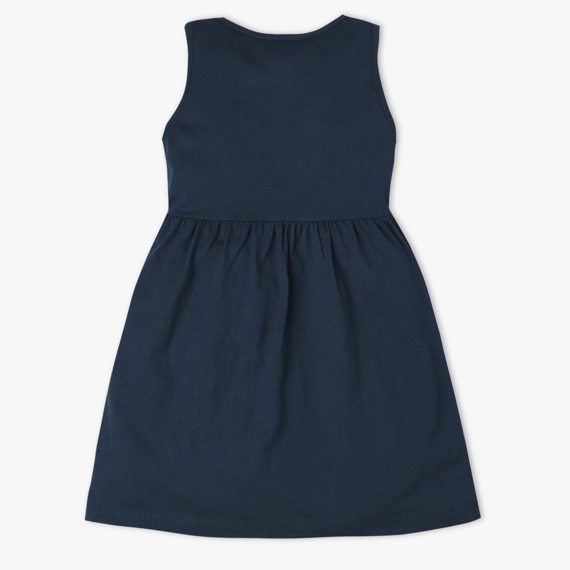 Girls Printed Crew Neck Sleeveless Playtime Dress