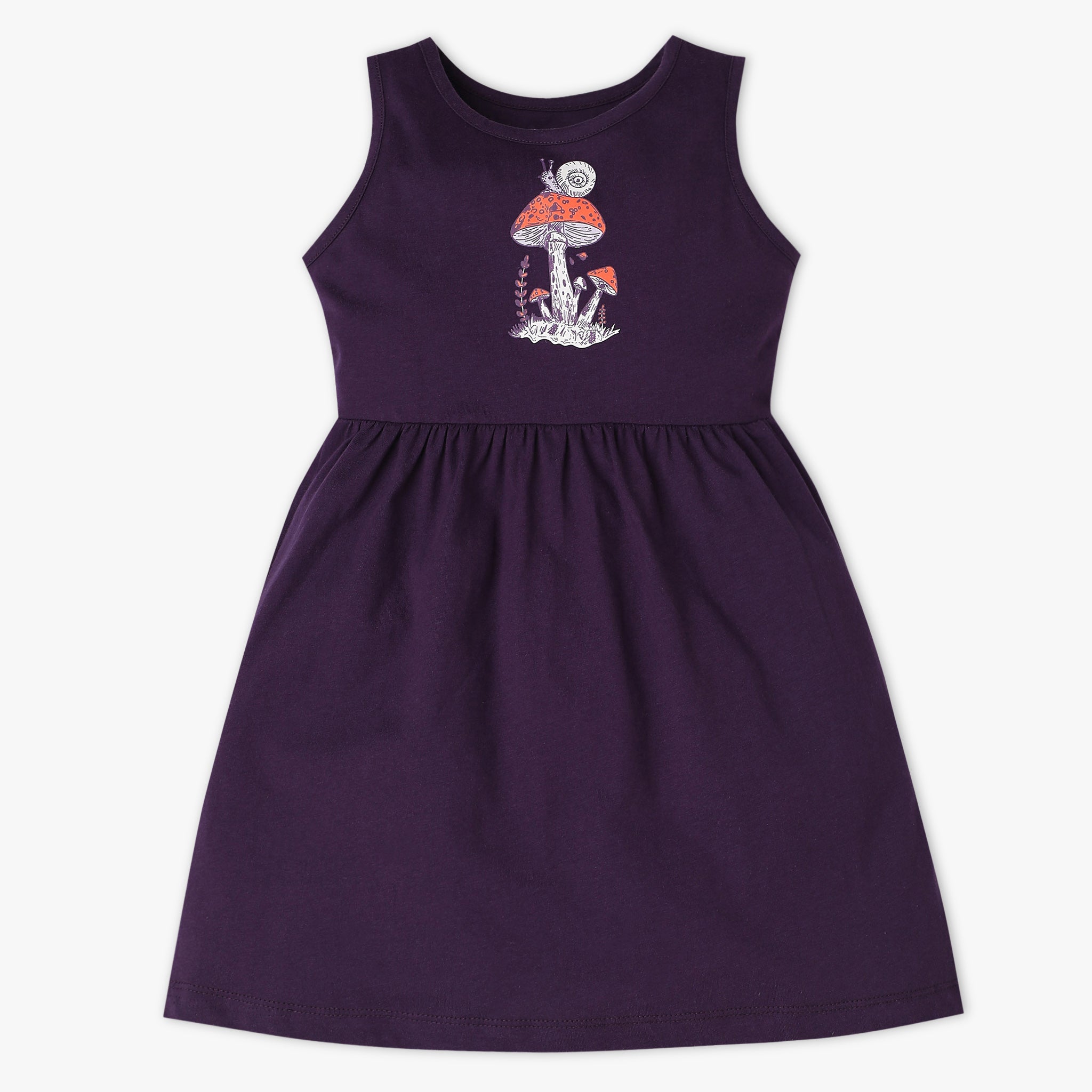 Girls Printed Crew Neck Sleeveless Playtime Dress