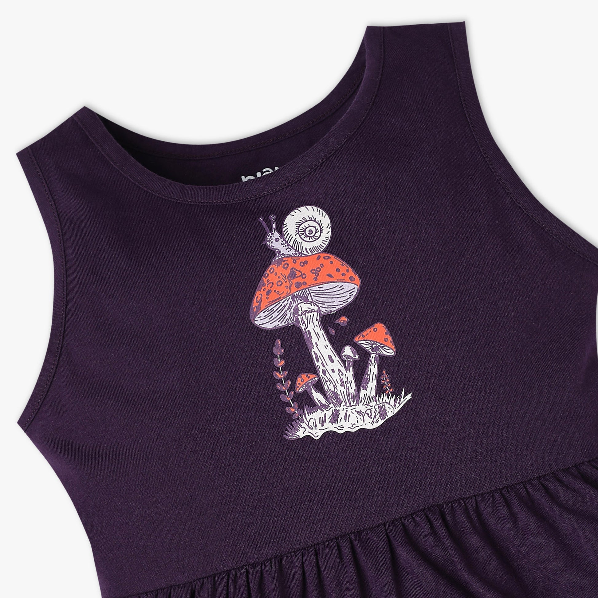Girls Printed Crew Neck Sleeveless Playtime Dress