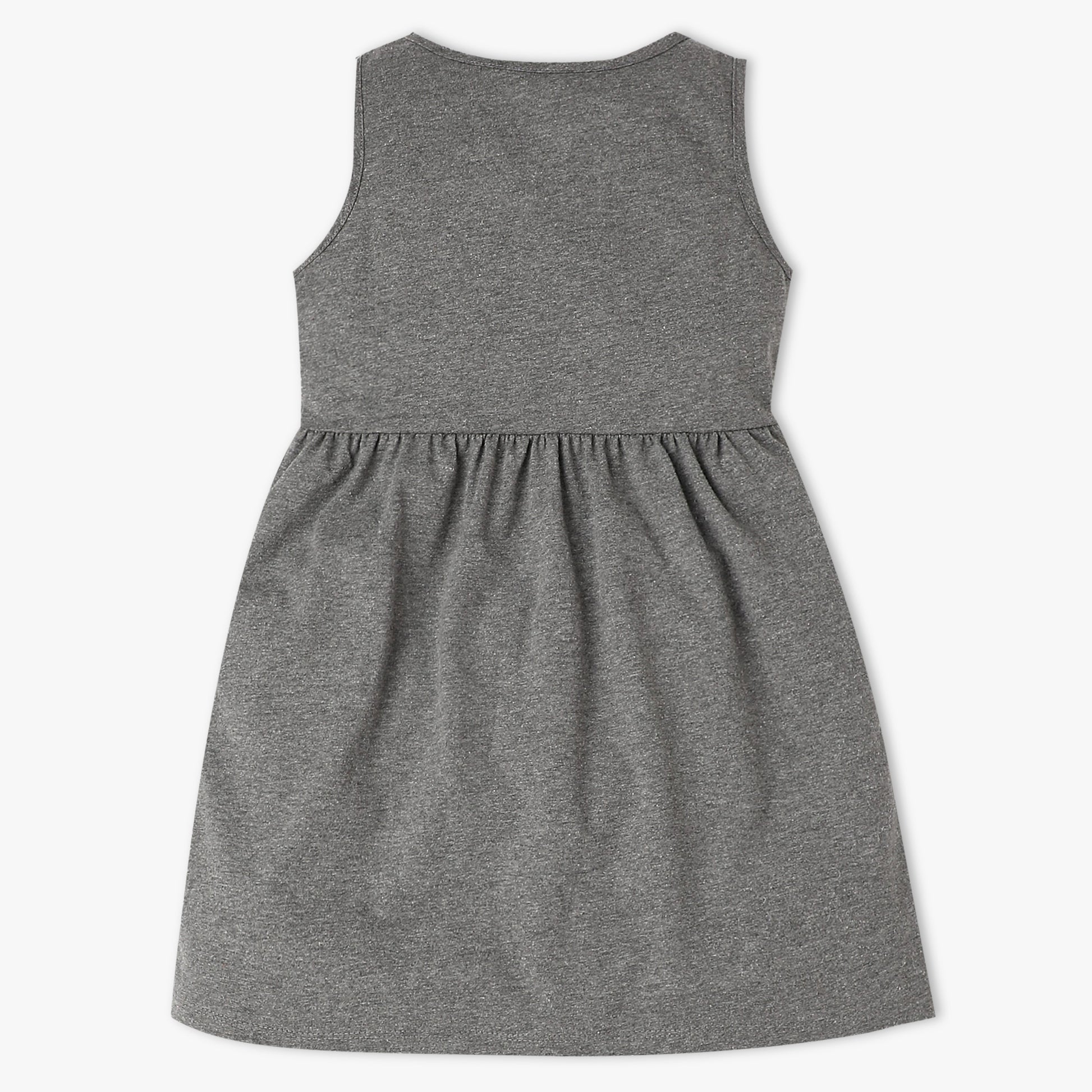 Girls Printed Crew Neck Sleeveless Playtime Dress