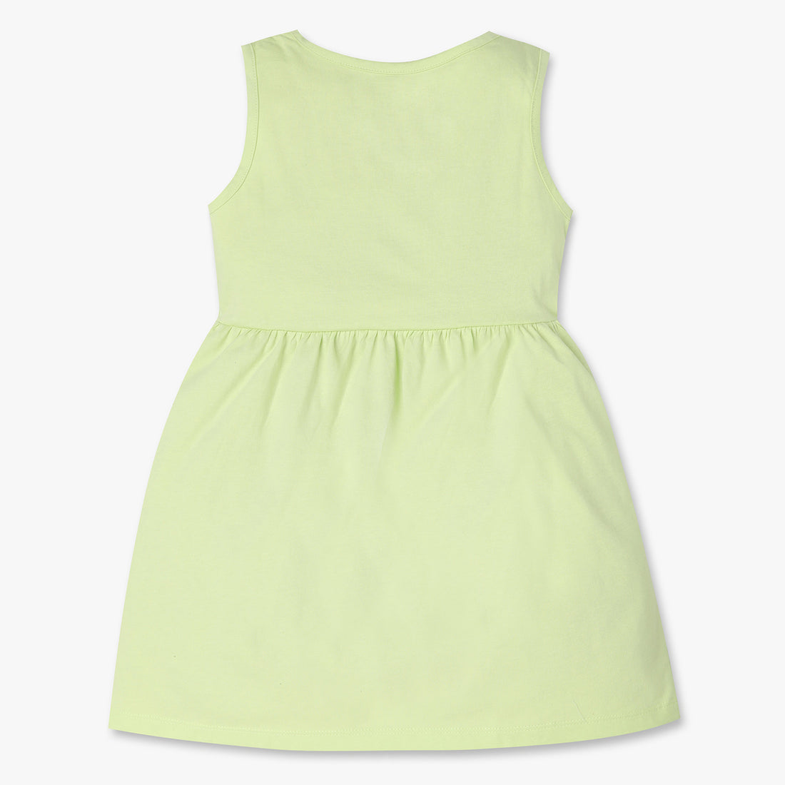 Girls Regular Fit Printed Round Neck Dress