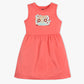 Girls Regular Fit Printed Round Neck Sleeveless Dress