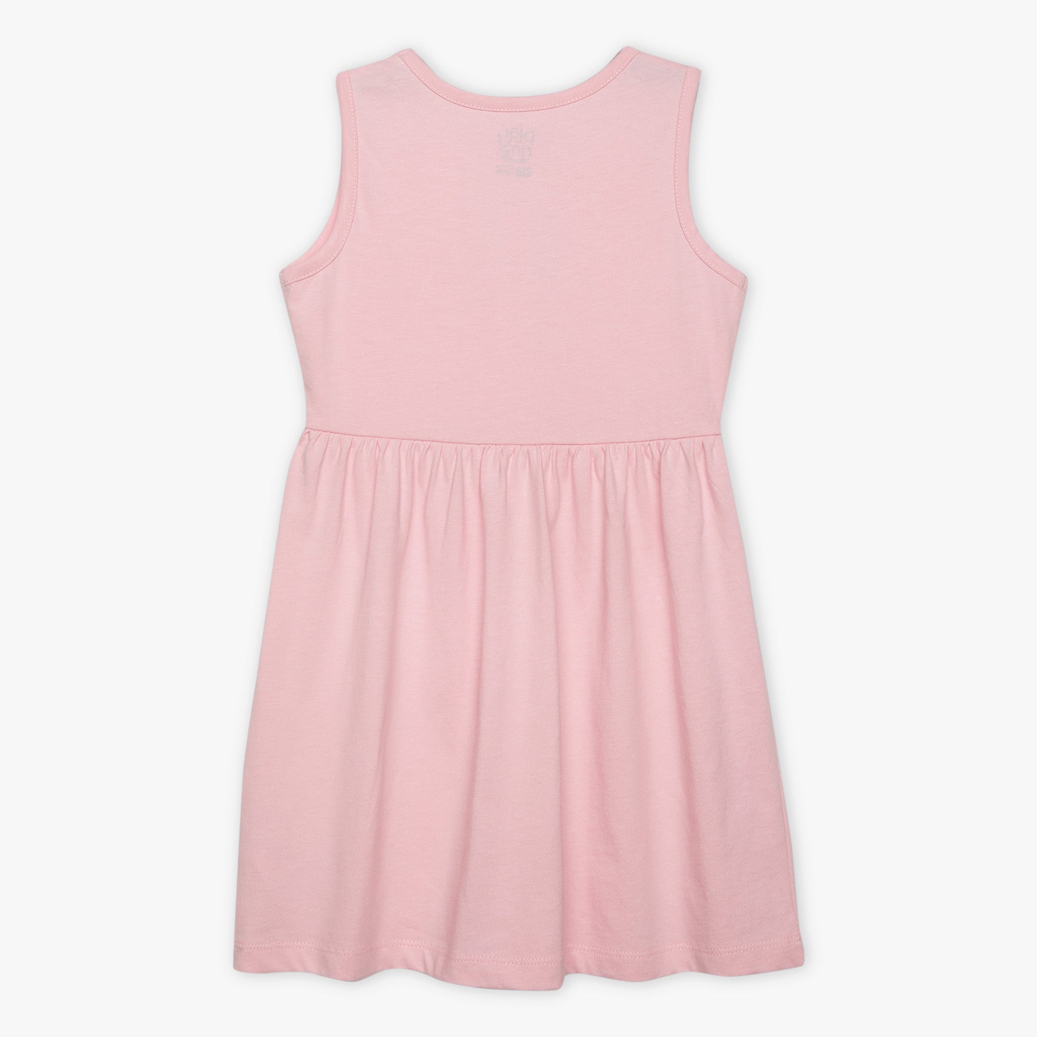 Girls Round Neck Sleeveless Printed Dress