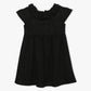Girls Regular Fit Solid Peter Pan Collar Dress