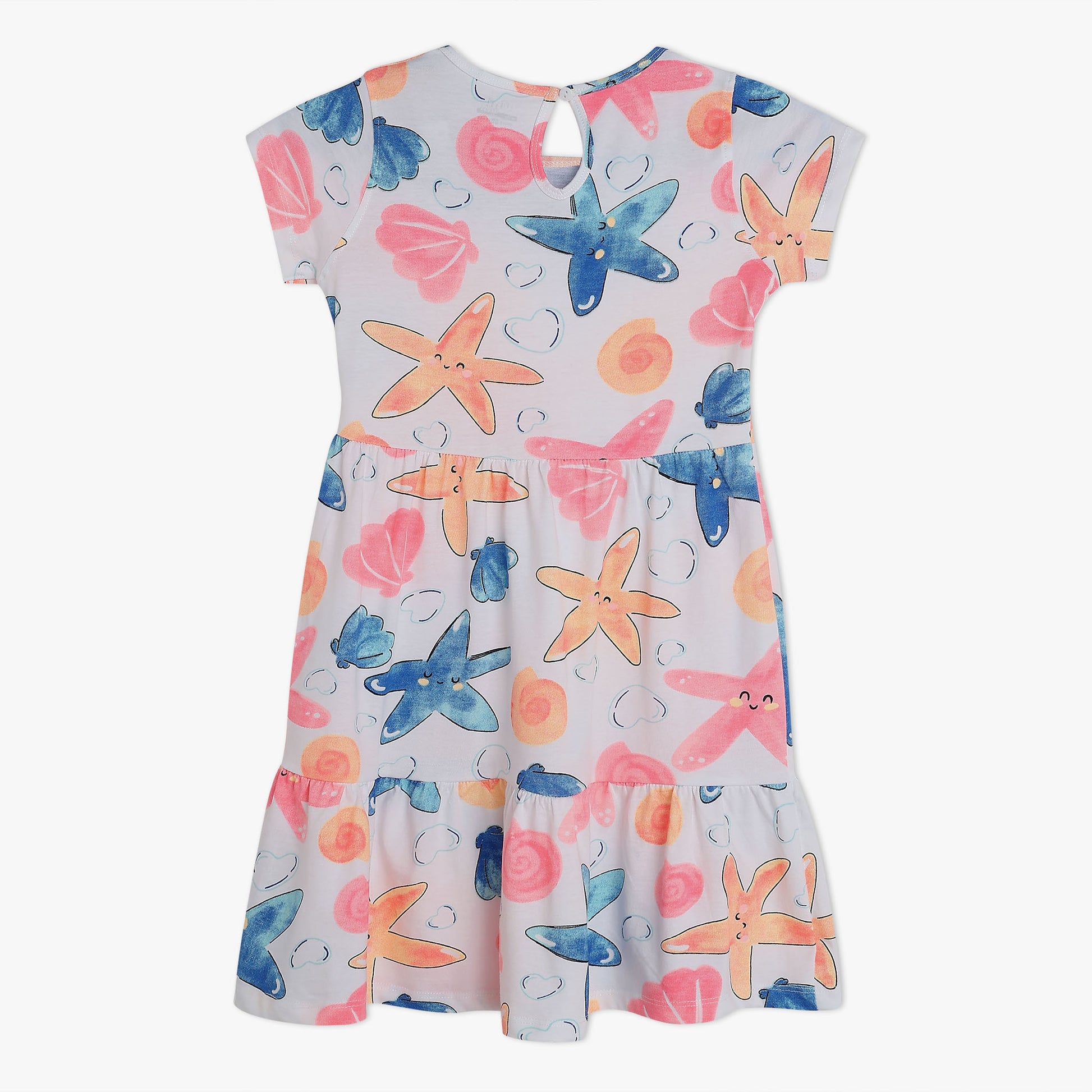 Girls Printed Knitted Dress