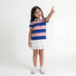 Girls Cotton Clubhouse Days Striped Polo Collar Dress