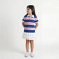 Girls Cotton Clubhouse Days Striped Polo Collar Dress