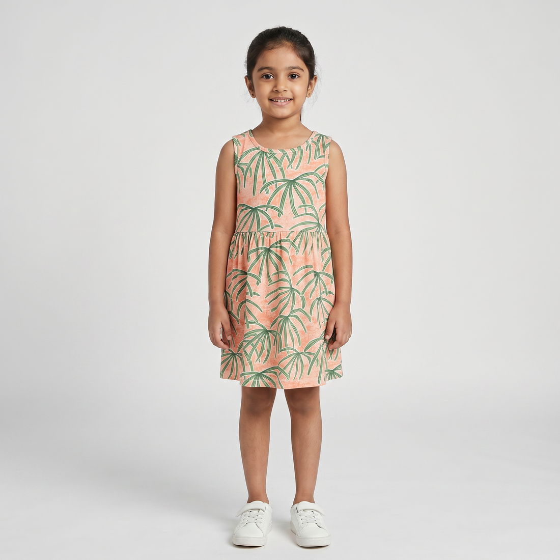 Girls Cotton Printed Dress