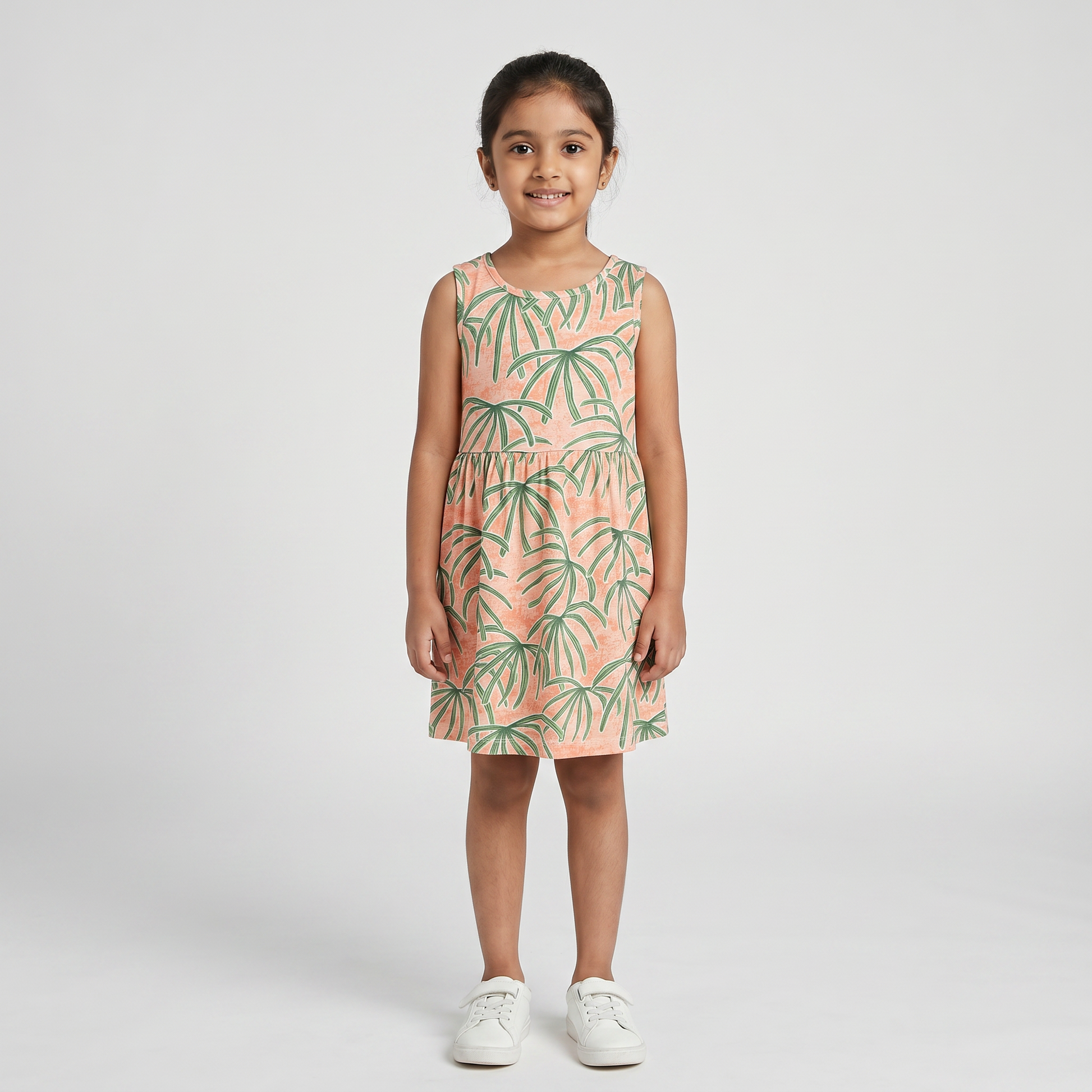 Girls Cotton Printed Dress
