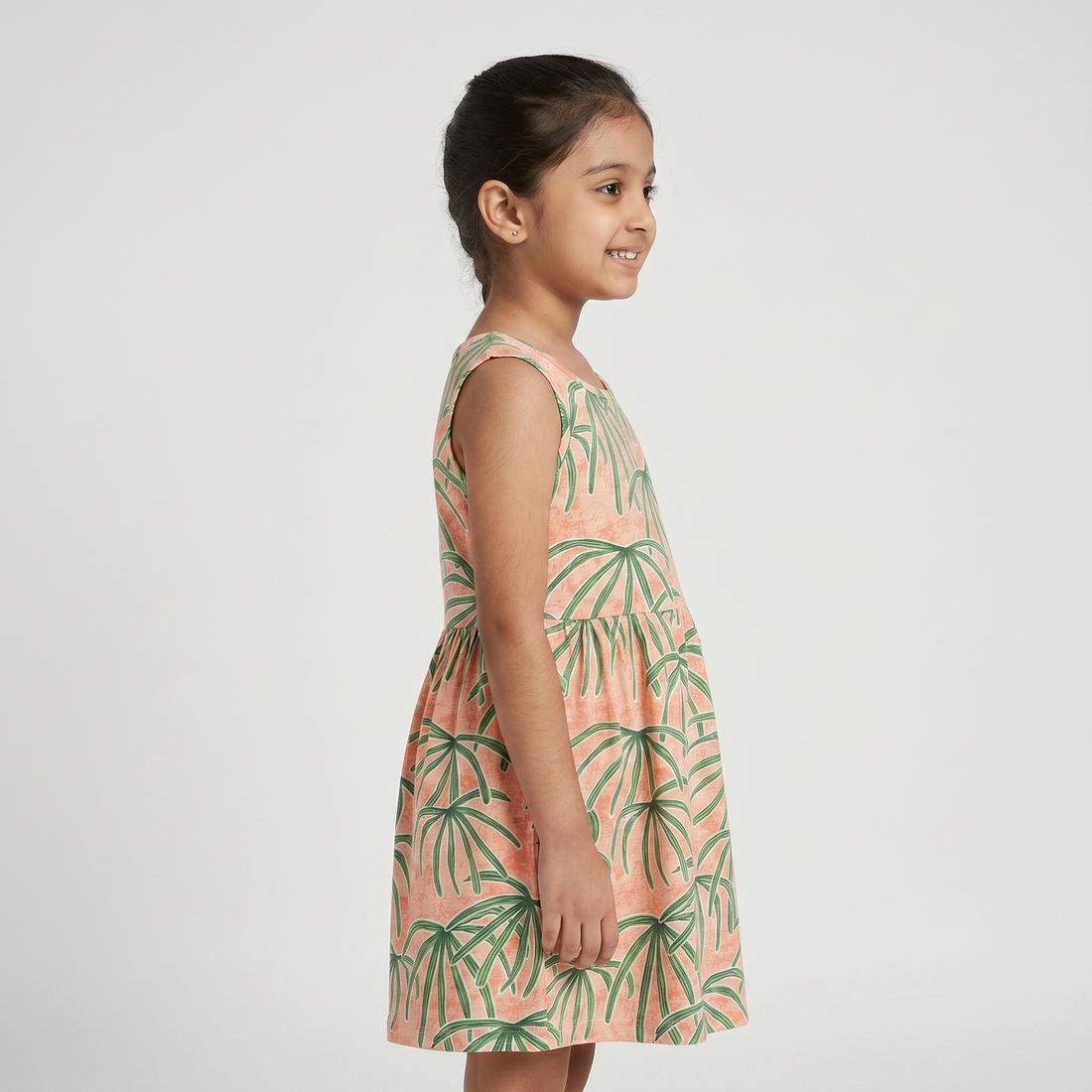 Girls Cotton Printed Dress
