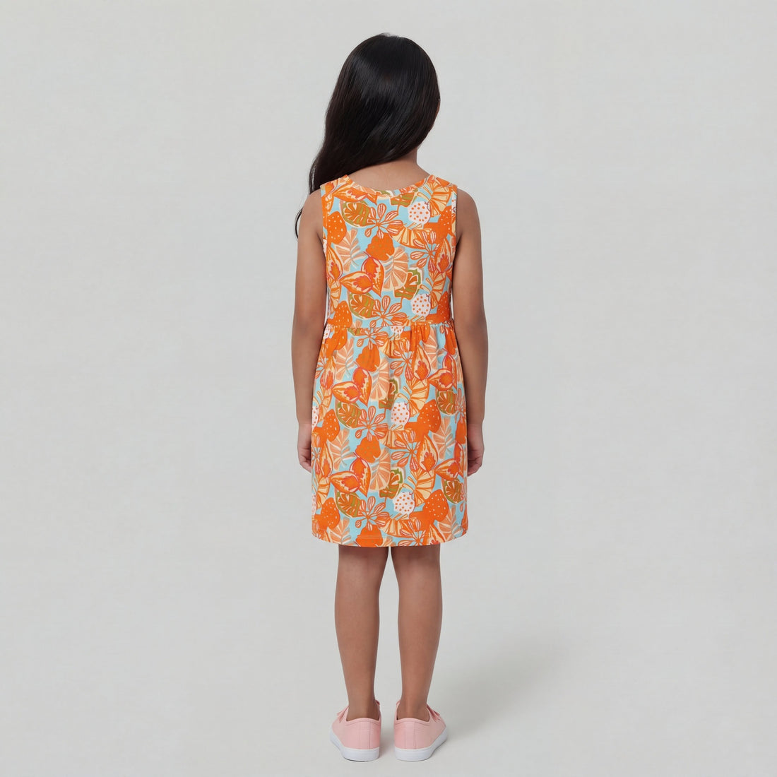 Cotton Printed Sleeveless Frock