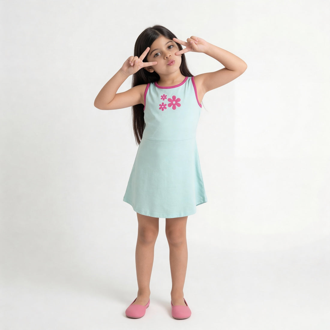 Girls Cotton Printed Weekend Dress