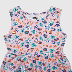 Girls Cotton Printed Dress