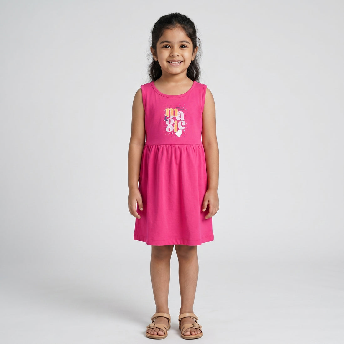 Girls Cotton Printed Dress