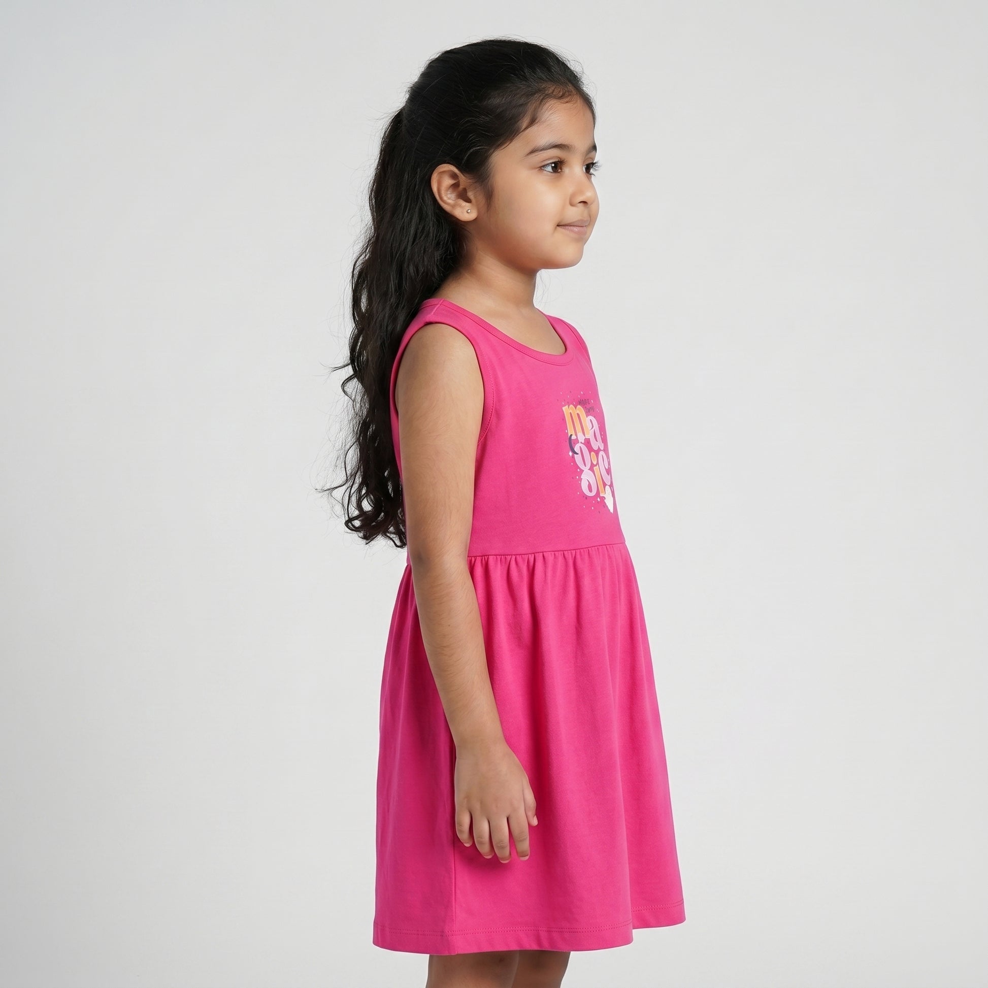 Girls Cotton Printed Dress
