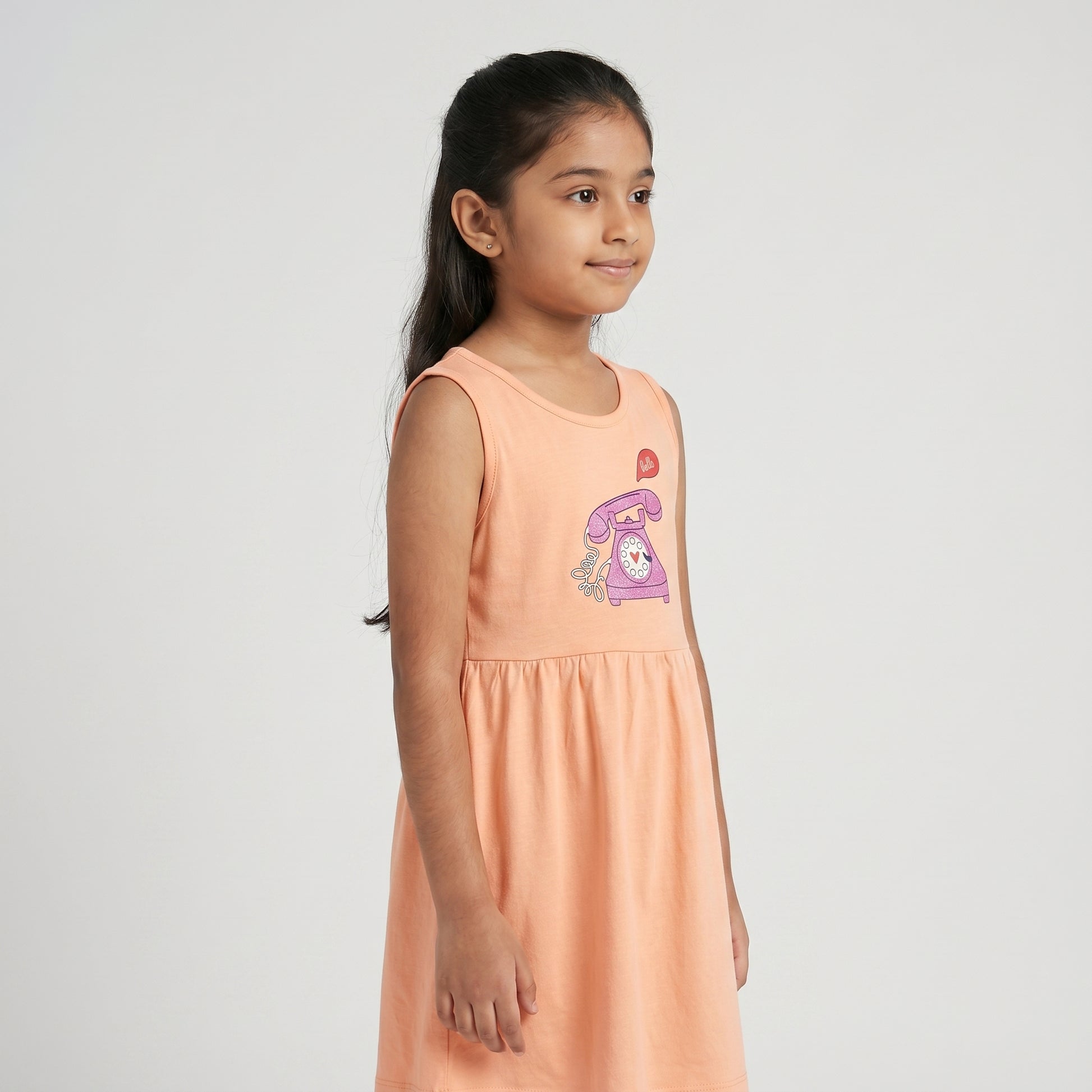 Girls Cotton Printed Dress