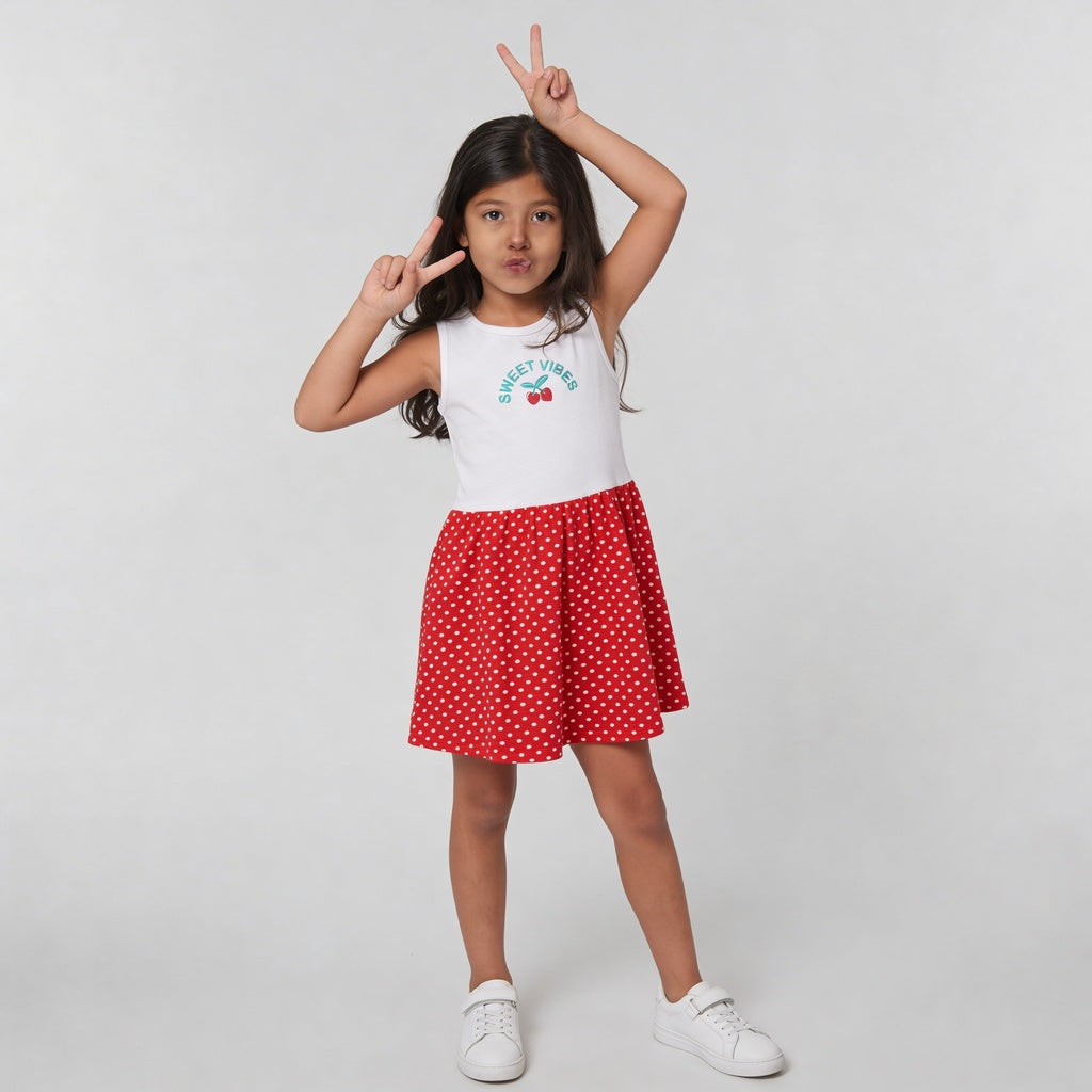 Girls Cotton Printed Weekend Dress