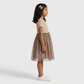 Girls Printed Crew Neck Dress