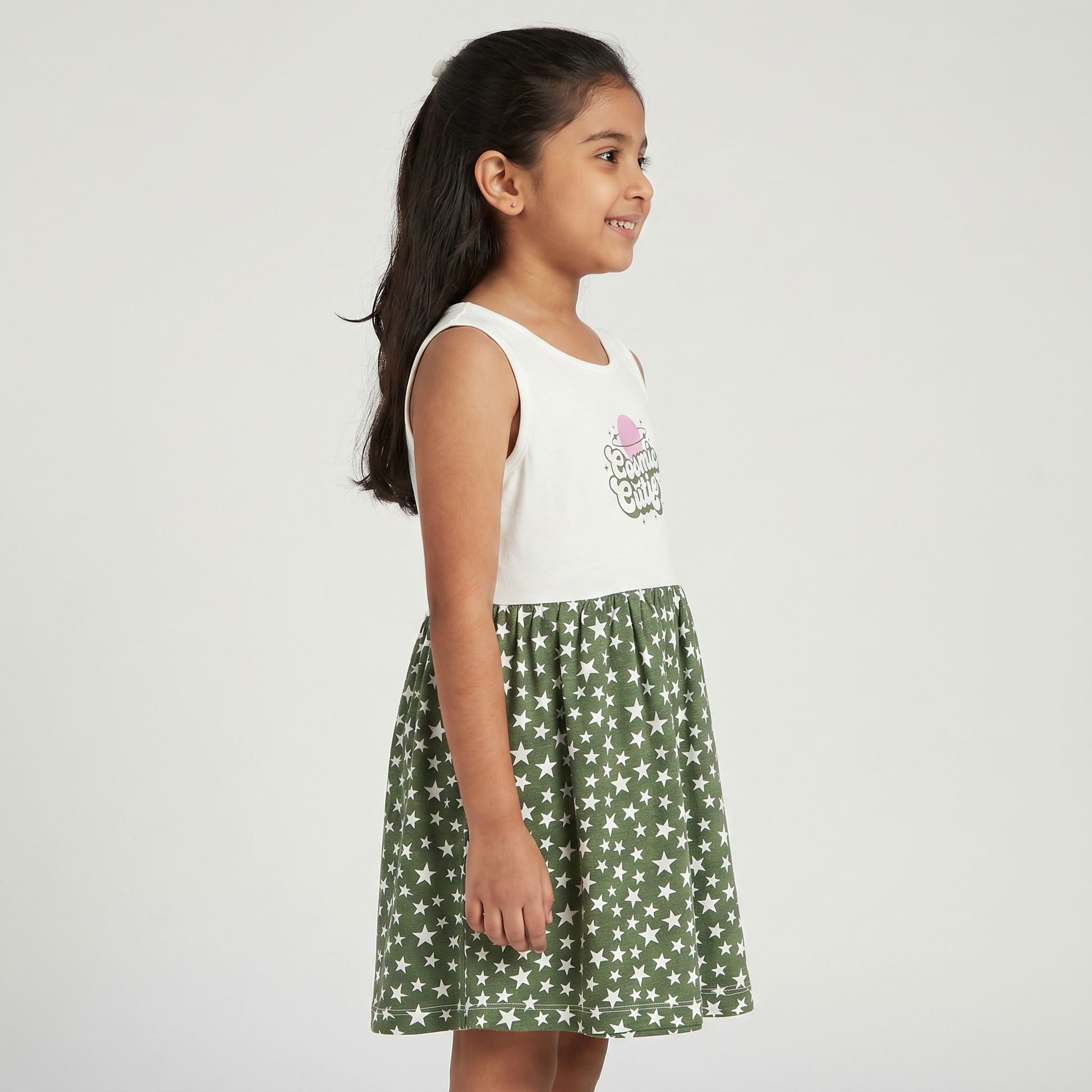 Girls Cotton Printed Dress