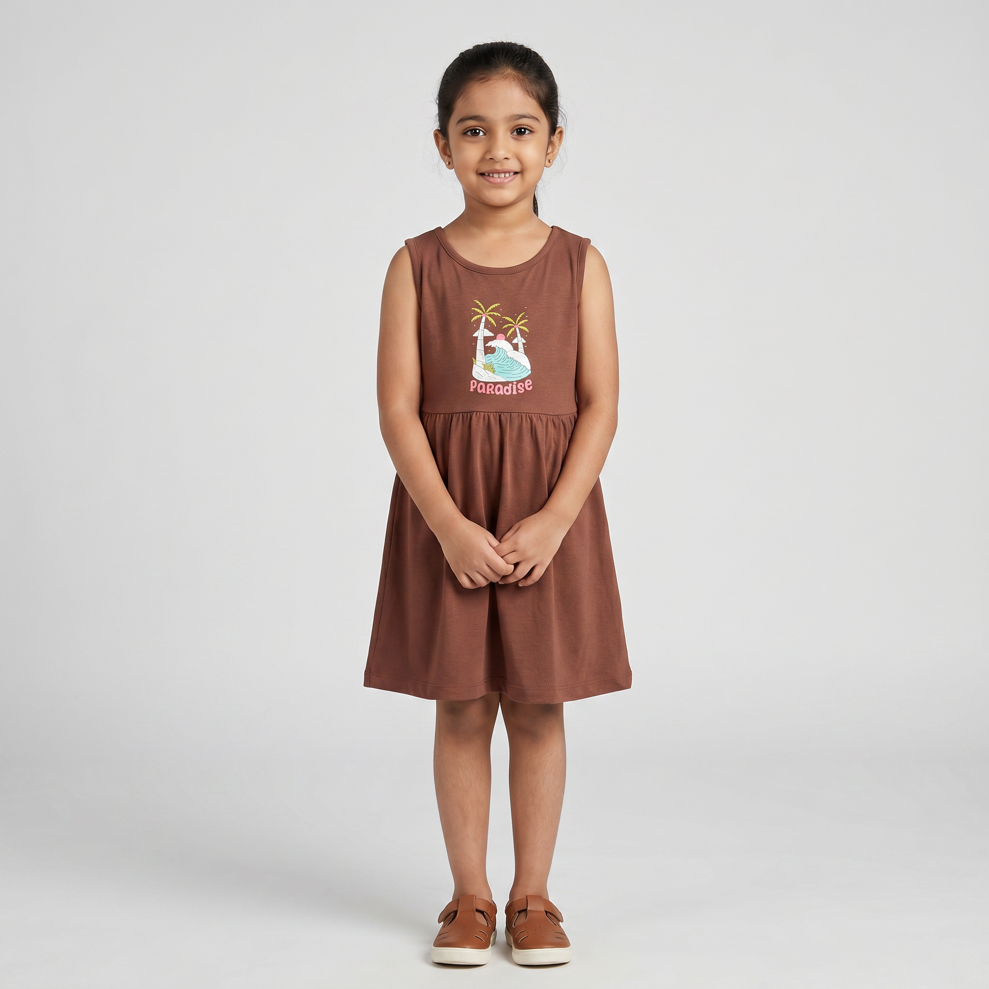 Girls Cotton Printed Dress