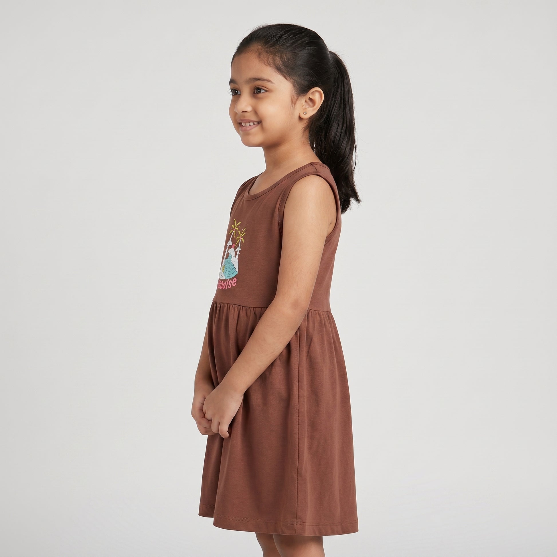 Girls Cotton Printed Dress