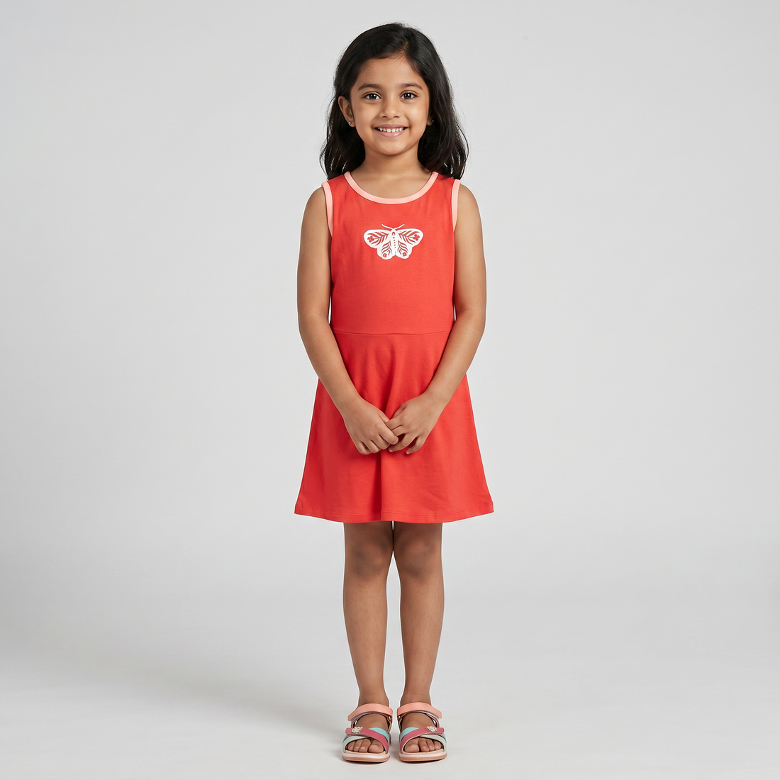 Girls Cotton Printed Dress