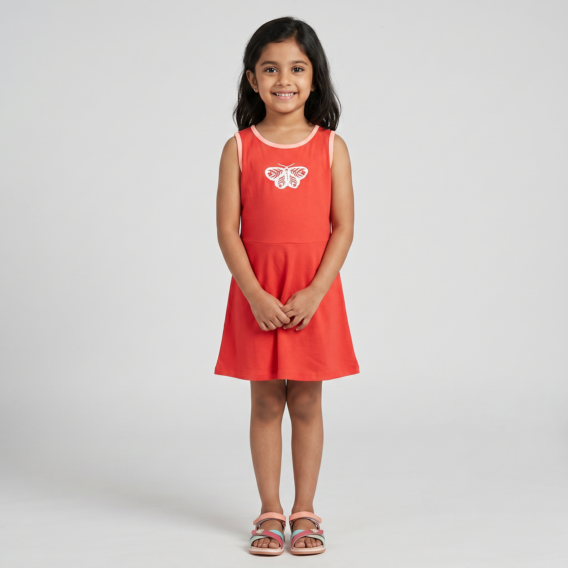 Girls Cotton Printed Dress