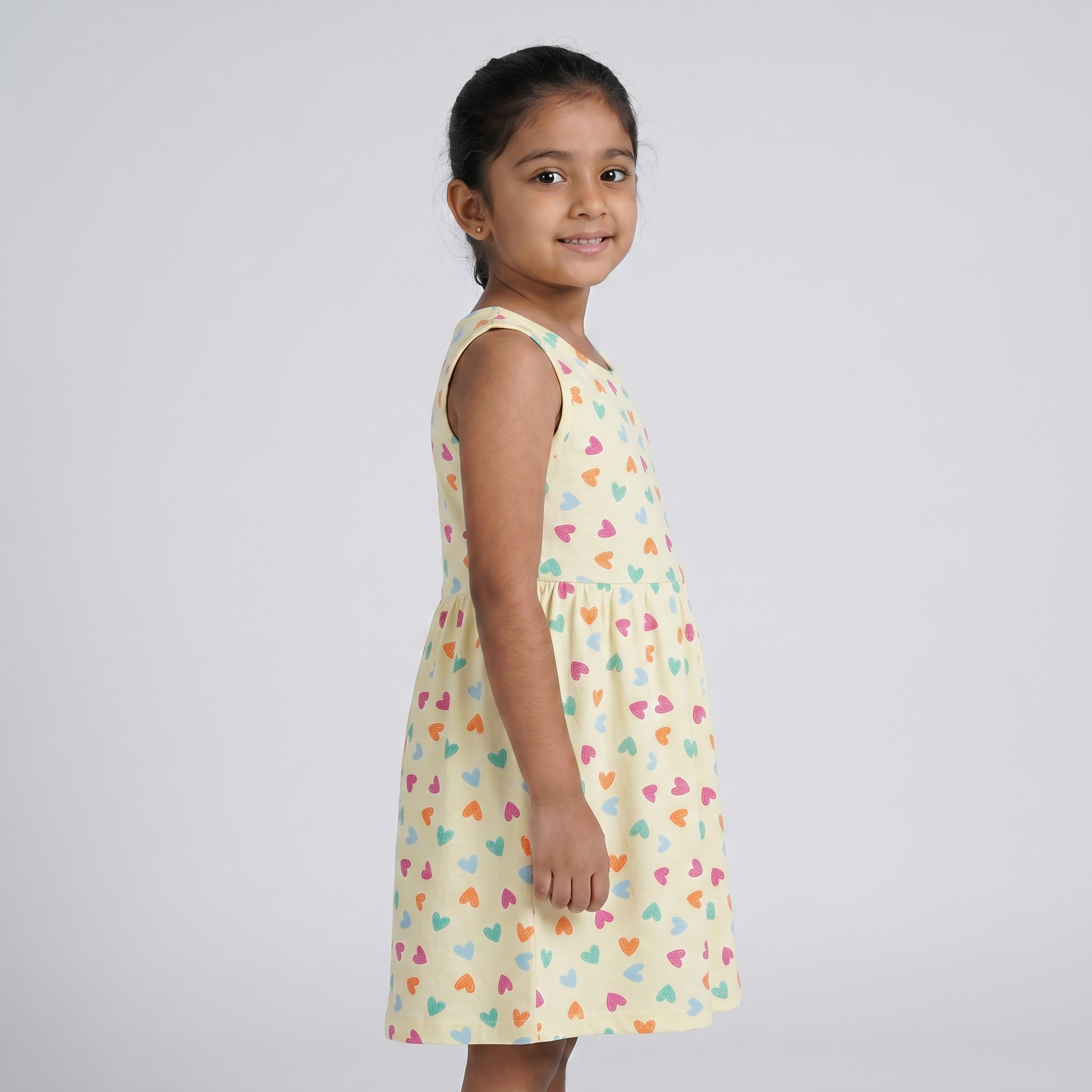 Girls Cotton Printed Dress