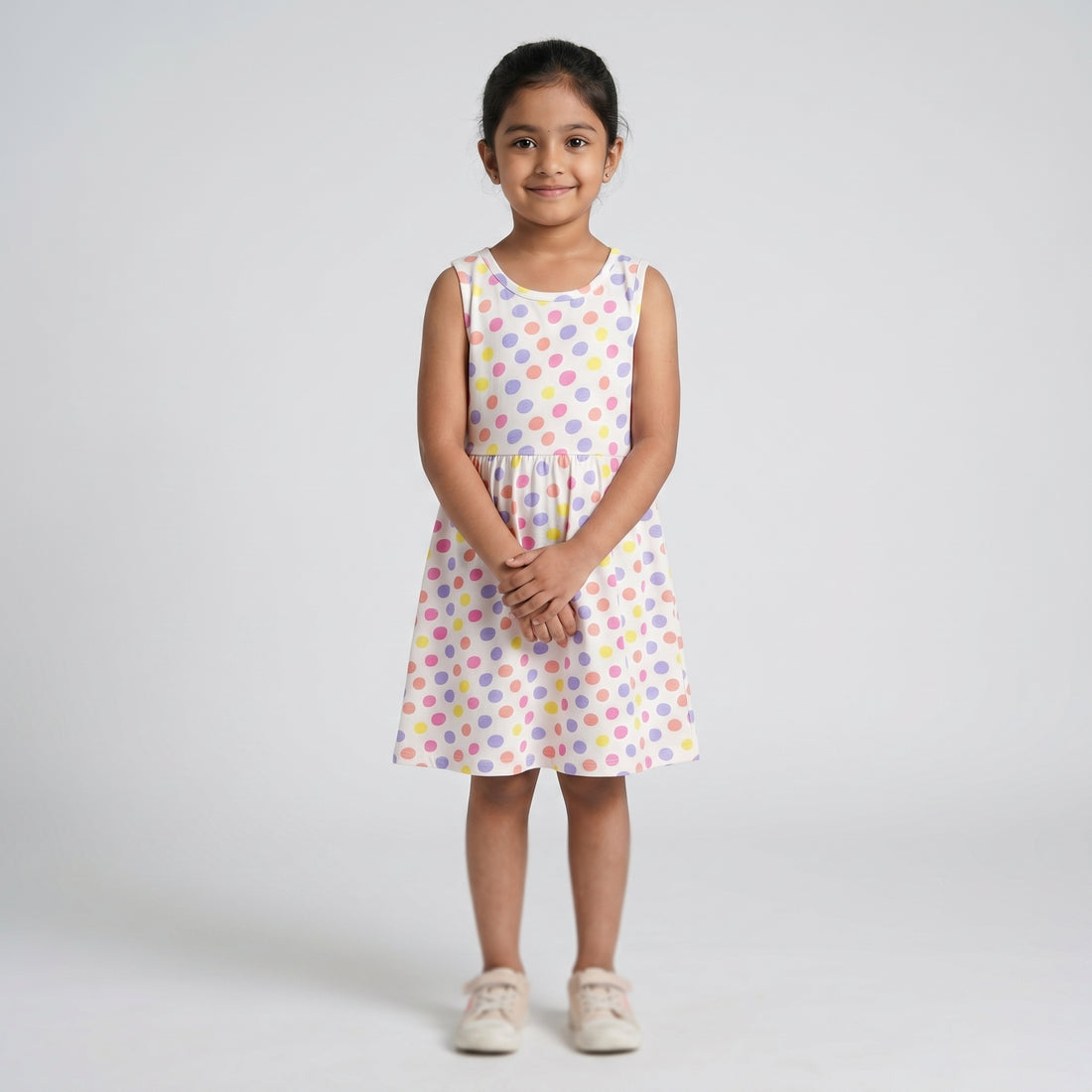 Girls Cotton Printed Dress