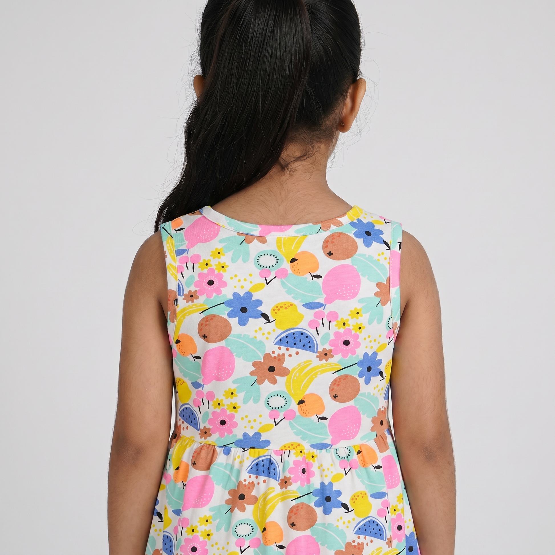 Girls Cotton Printed Dress