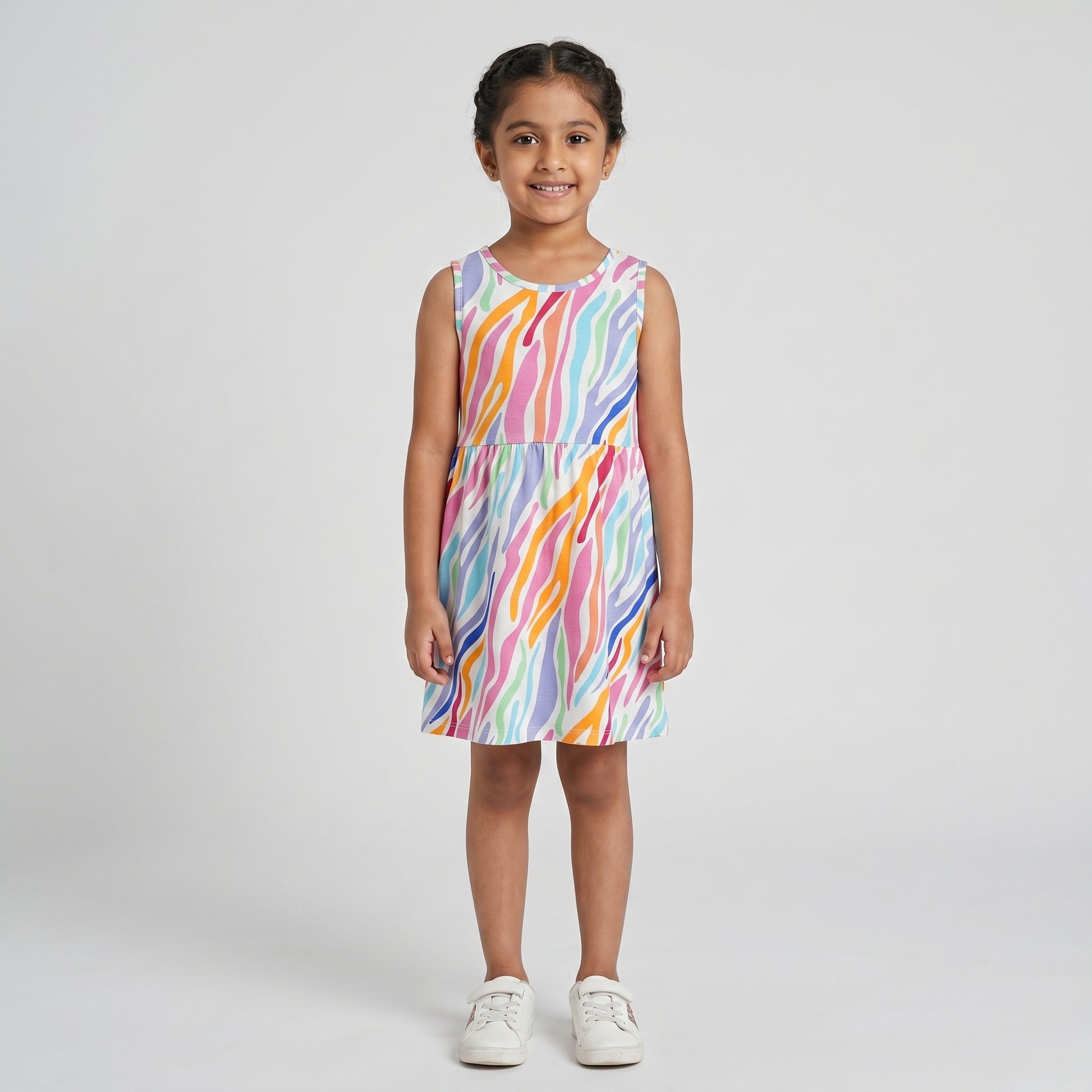 Girls Cotton Printed Dress
