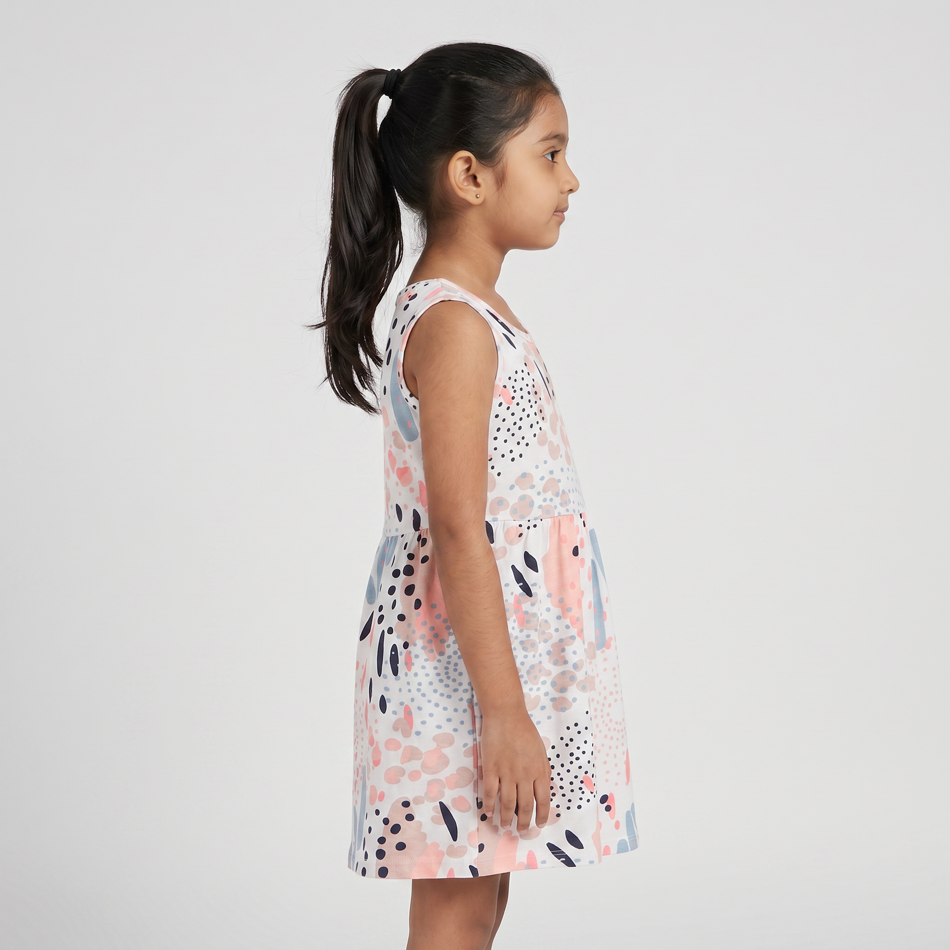 Girls Cotton Printed Dress
