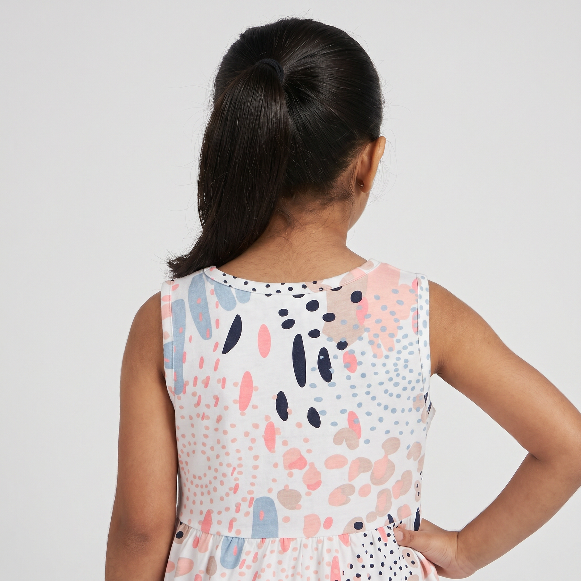 Girls Cotton Printed Dress